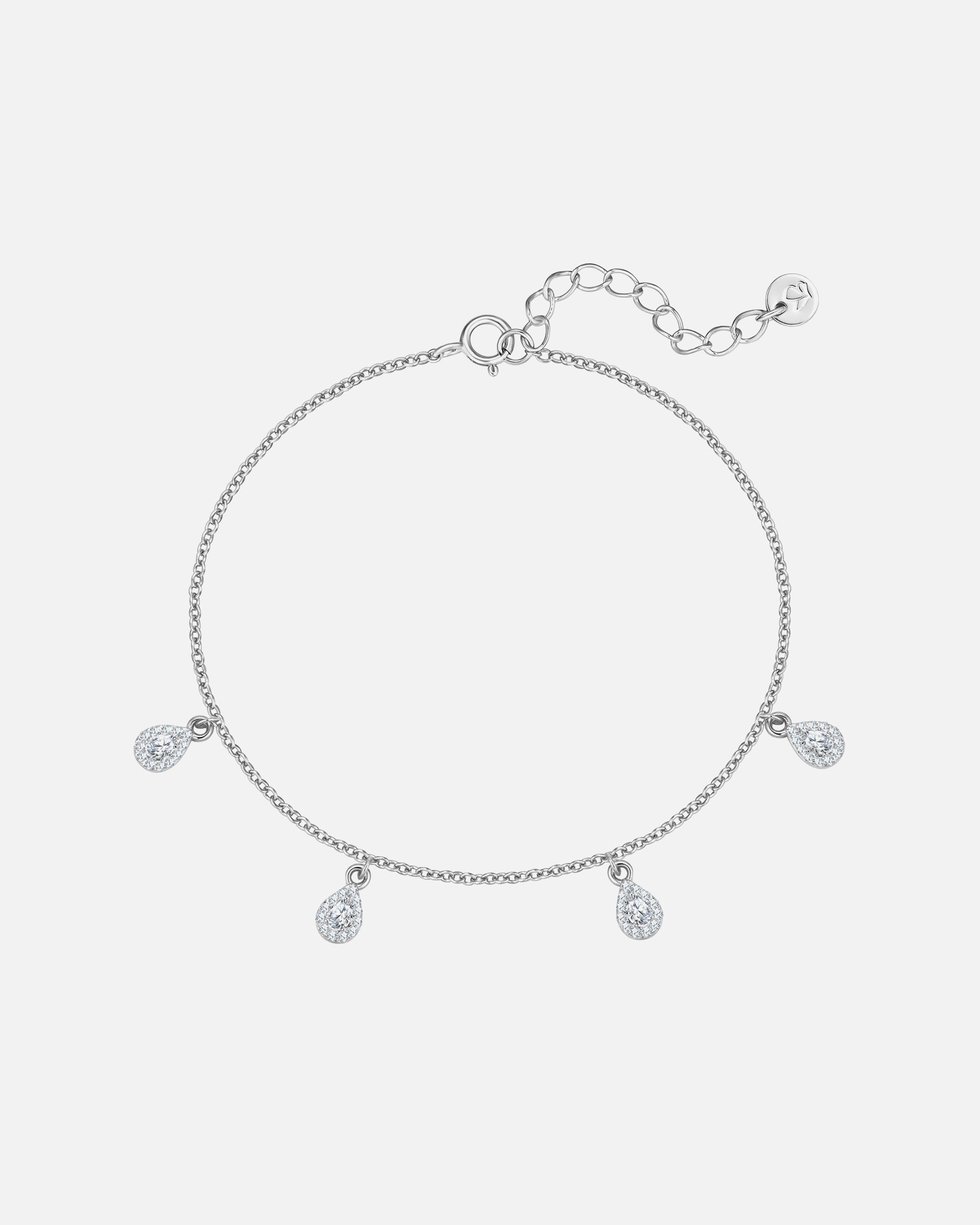 Armband für Weiblich Glanzstücke München Armband Sterling Silber Zirkonia weiß 17,0 cm Basislänge + 3,0 cm Verlängerung