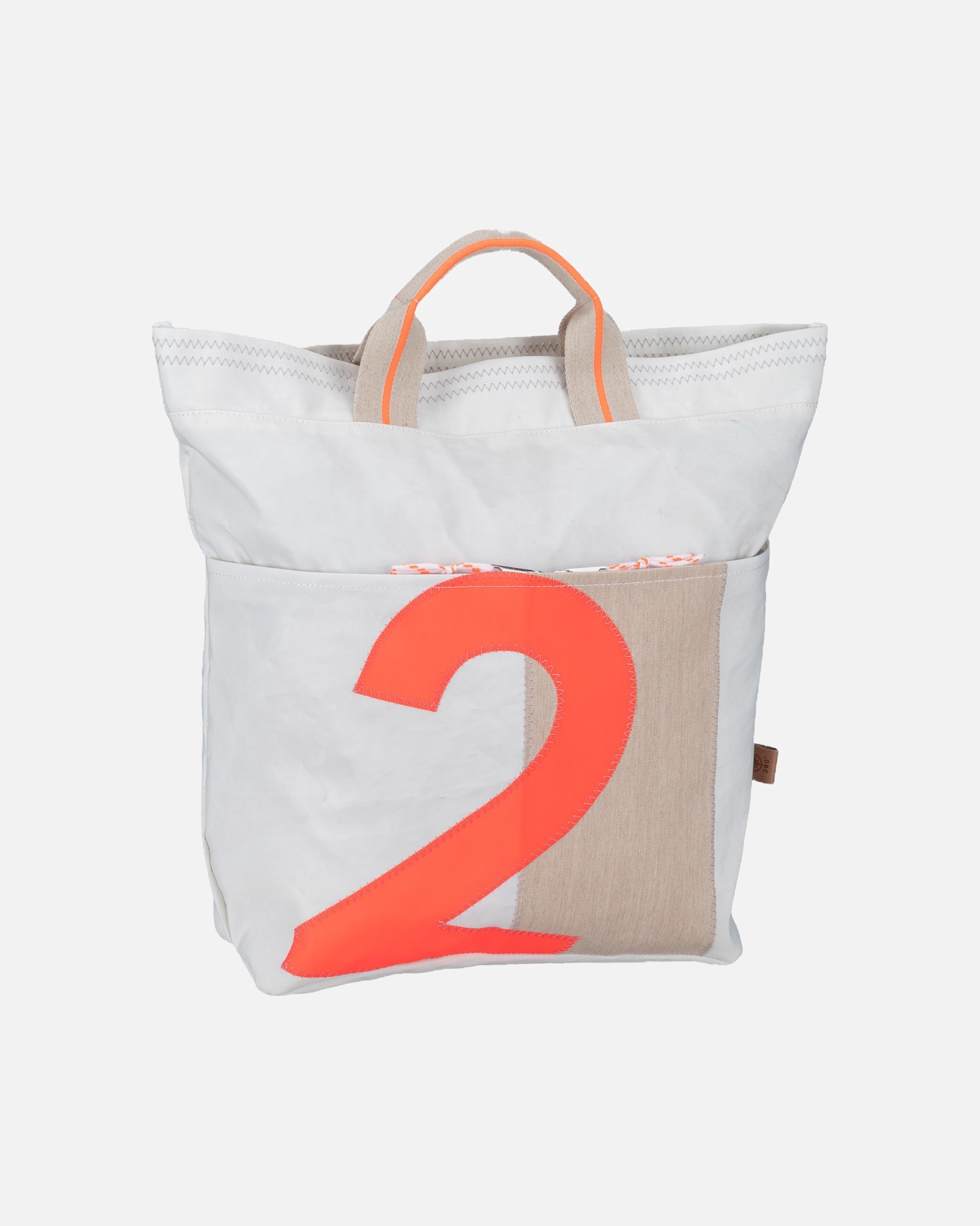 Rucksack für Unisex 360Grad Rucksack Kaje Weiss/Sand/Zahl Orange