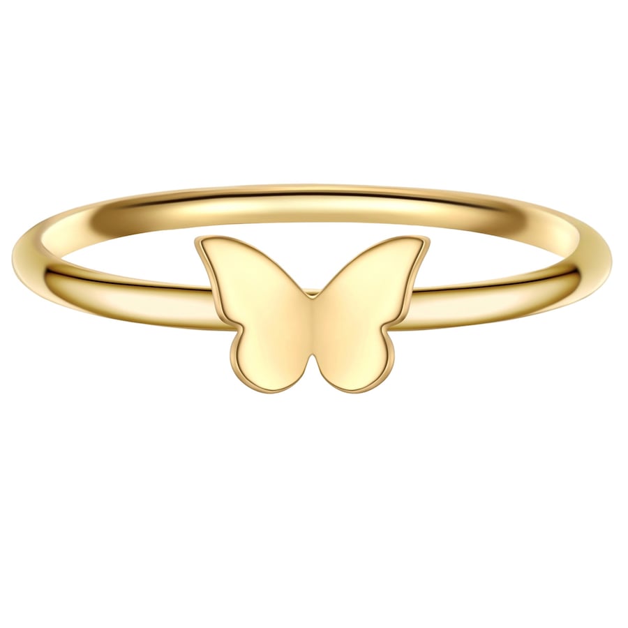 Glanzstücke München Ring Schmetterling aus Sterling Silber in gelbgold mit 60 Damen