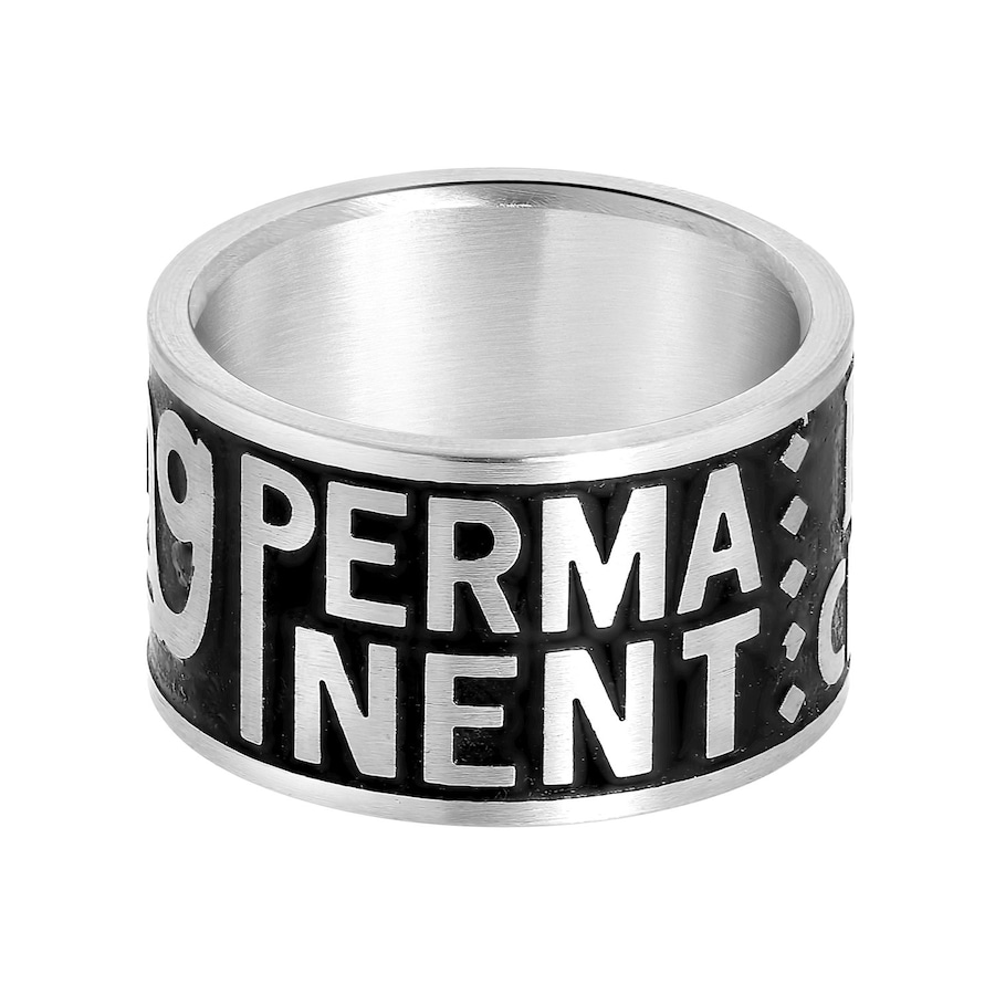 Lucardi Ringe Stahl - schwarz 69mm Herren