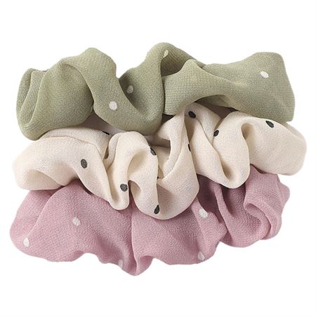 SOHO Nia Scrunchies Dots Grau