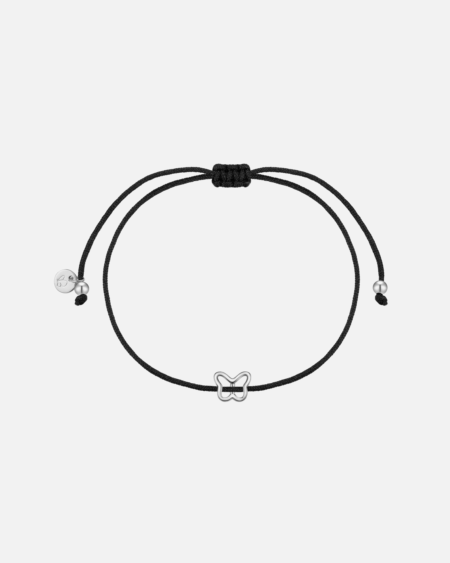 Armband für Weiblich Glanzstücke München Armband Schmetterling aus Sterling Silber in silber mit Textilarmband 15,0 - 22,0 cm, flexibel einstellbar