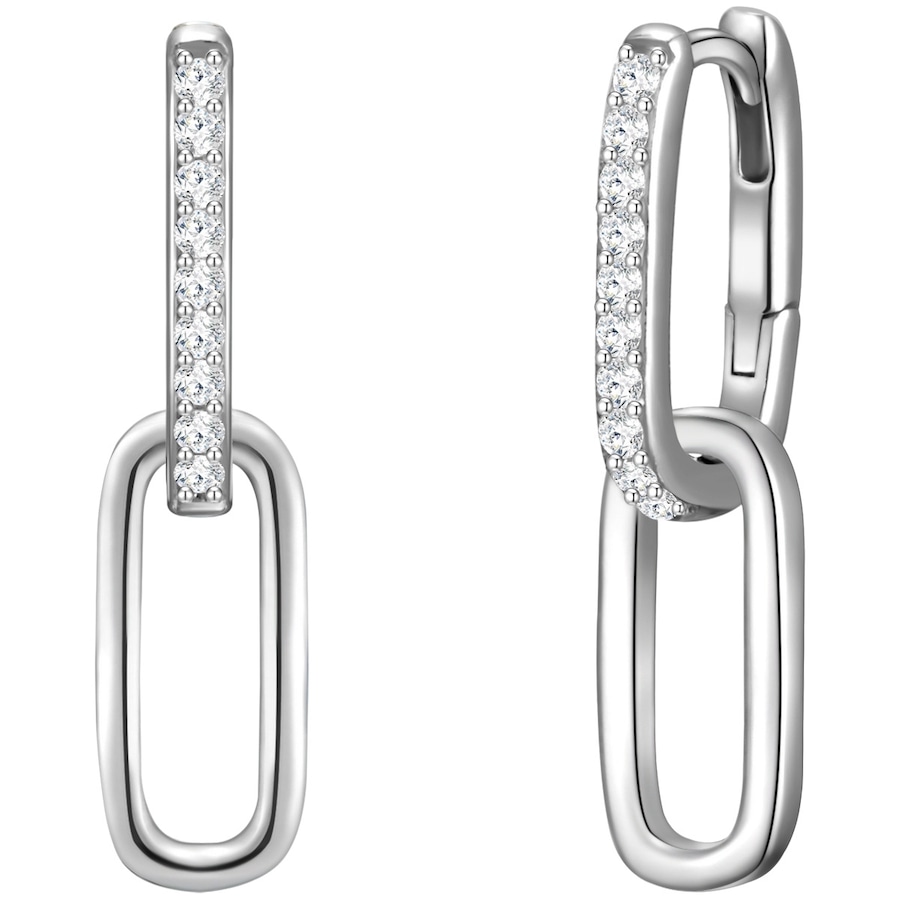Glanzstücke München Creolen aus Sterling Silber in silber mit Zirkonia 25,1 mm Damen