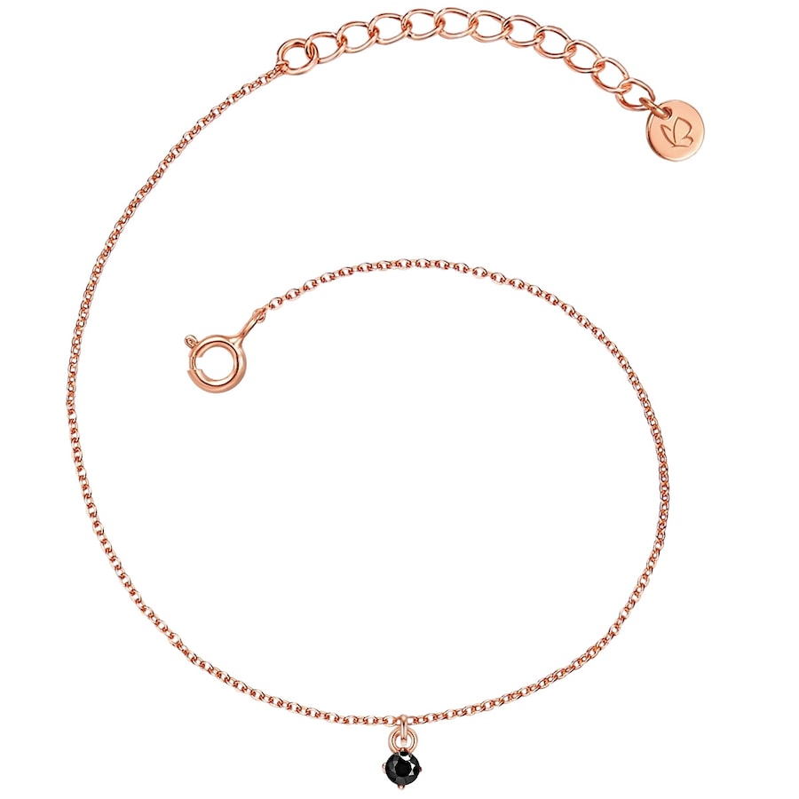 Glanzstücke München Armband Sterling Silber Spinell in Roségold 17,0 cm Basislänge + 4,0 Verlängerung Damen