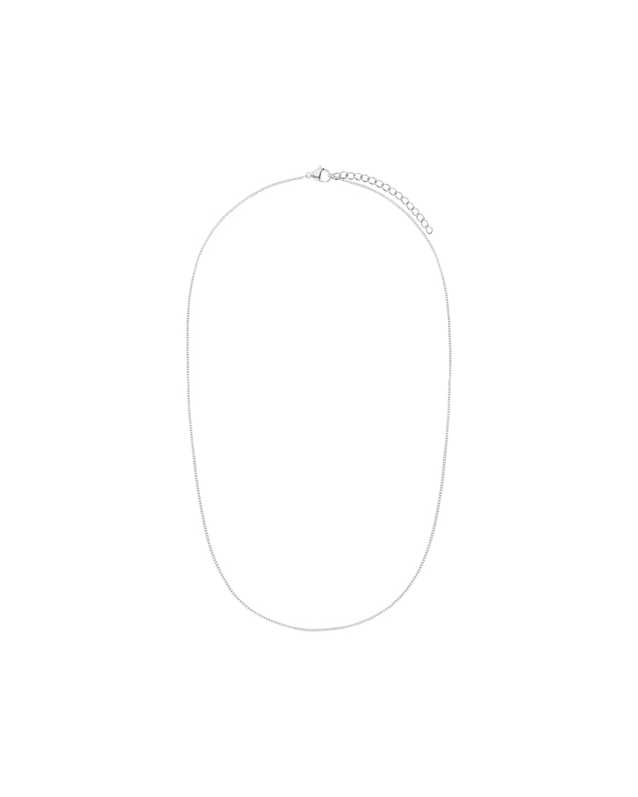 Lucardi Halskette Stahl Silber - 55.0