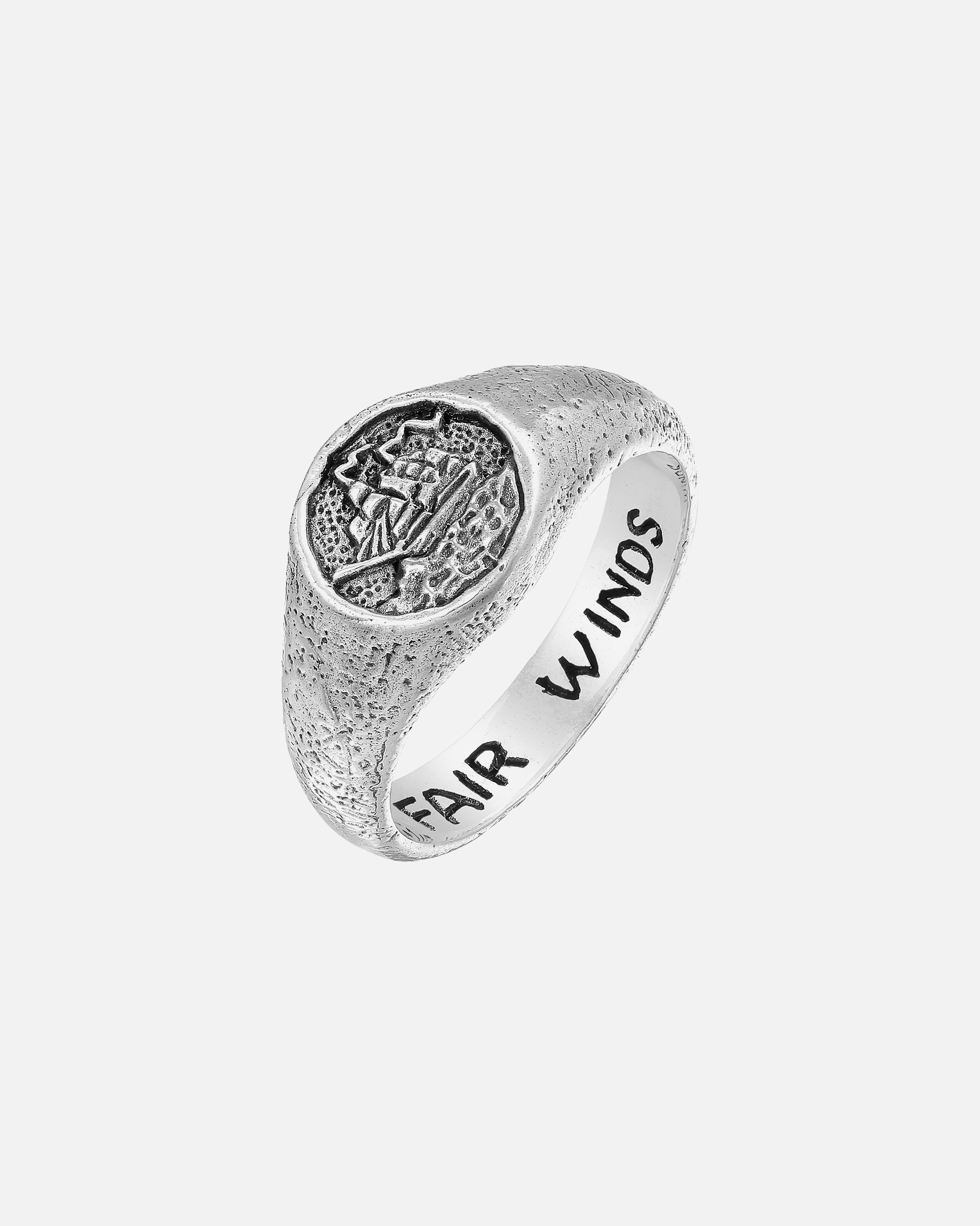 Ring für Männlich Haze & Glory Default Brand Line Siegelring Fair Winds 925 Silber 66
