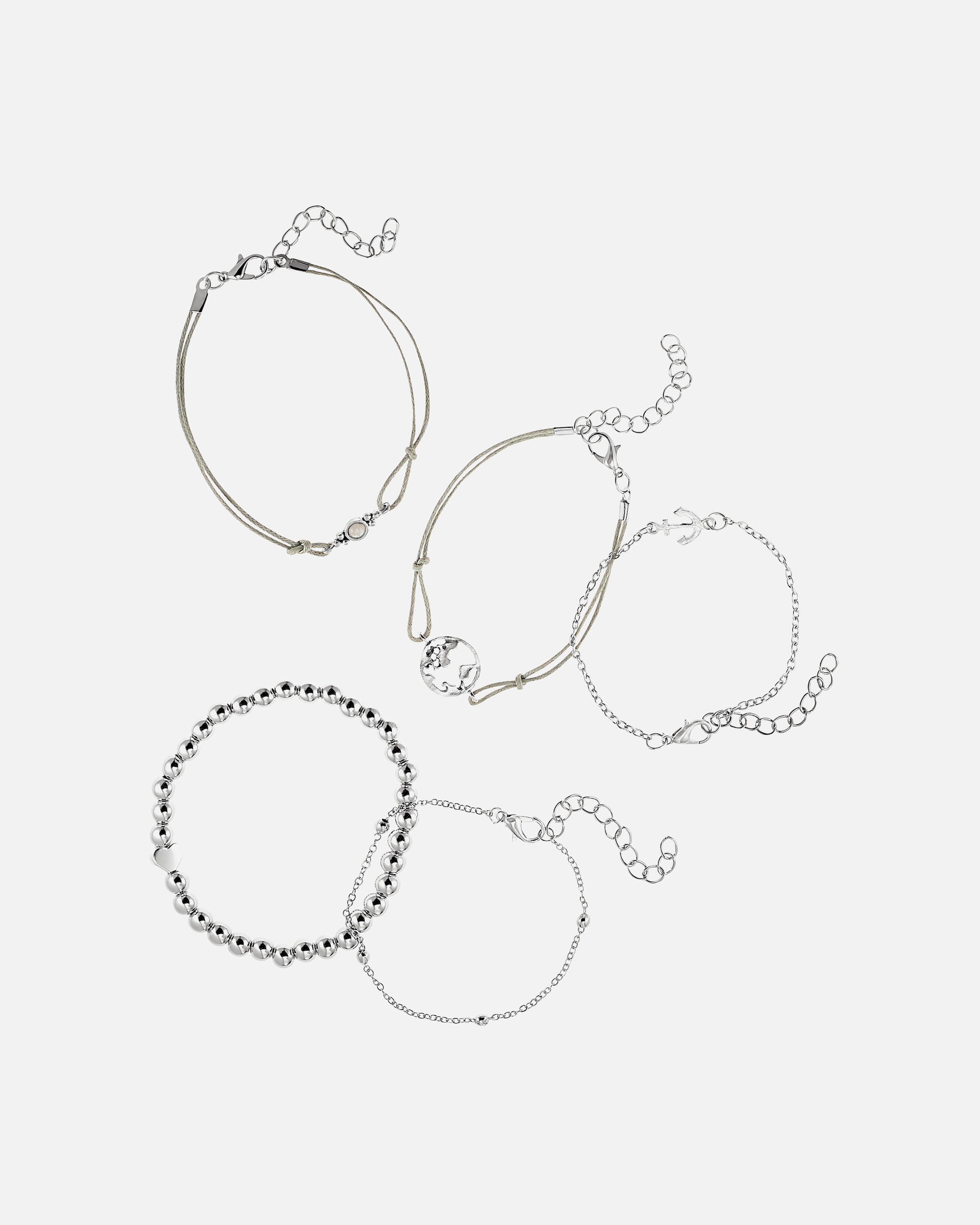 Armband für Weiblich Heideman Armband Multi silberfarben poliert OneSize