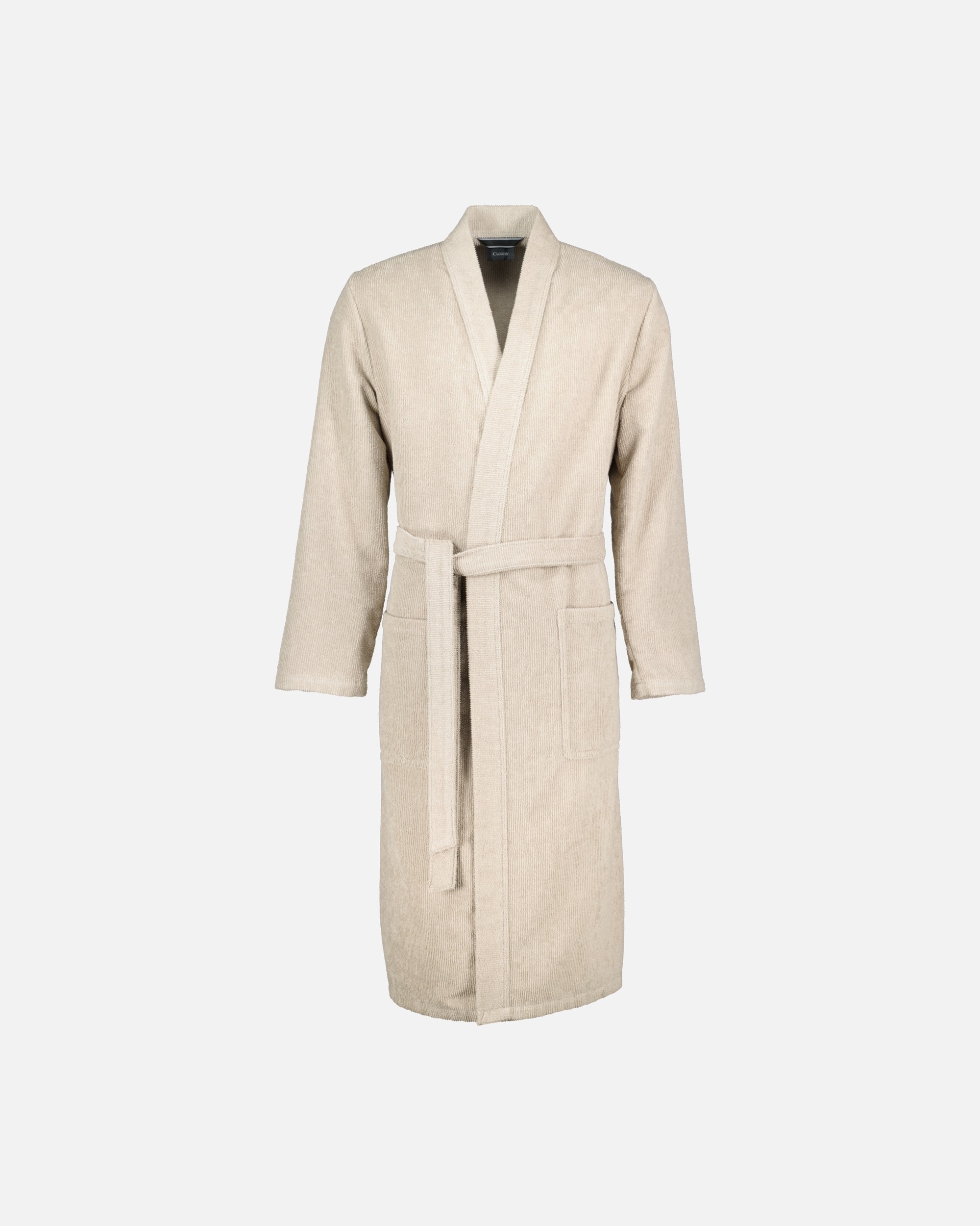 Bademantel für Männlich Cawö Cawö Bademäntel Herren Kimono Struktur 5509 sand - 339 S