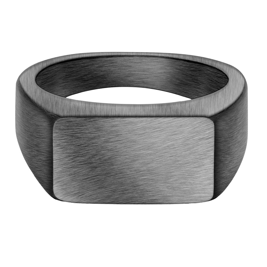 True Rebels Ring aus Edelstahl in gunmetal 62 Herren