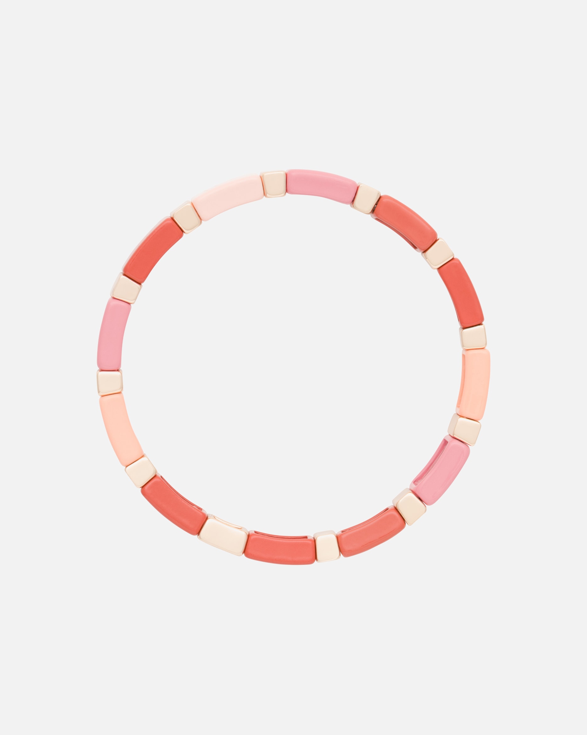 Armband für Weiblich A&C Oslo – Nordic Design Jewellery Default Brand Line Armband 'Enamel Tiles' red