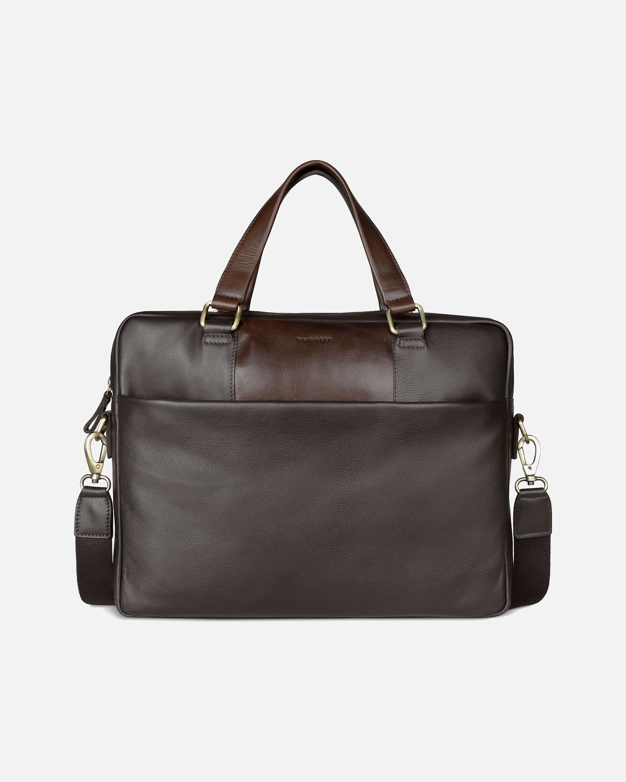 Laptoptasche für Männlich Bugatti Ryan Aktentasche Leder 39 cm Laptopfach braun