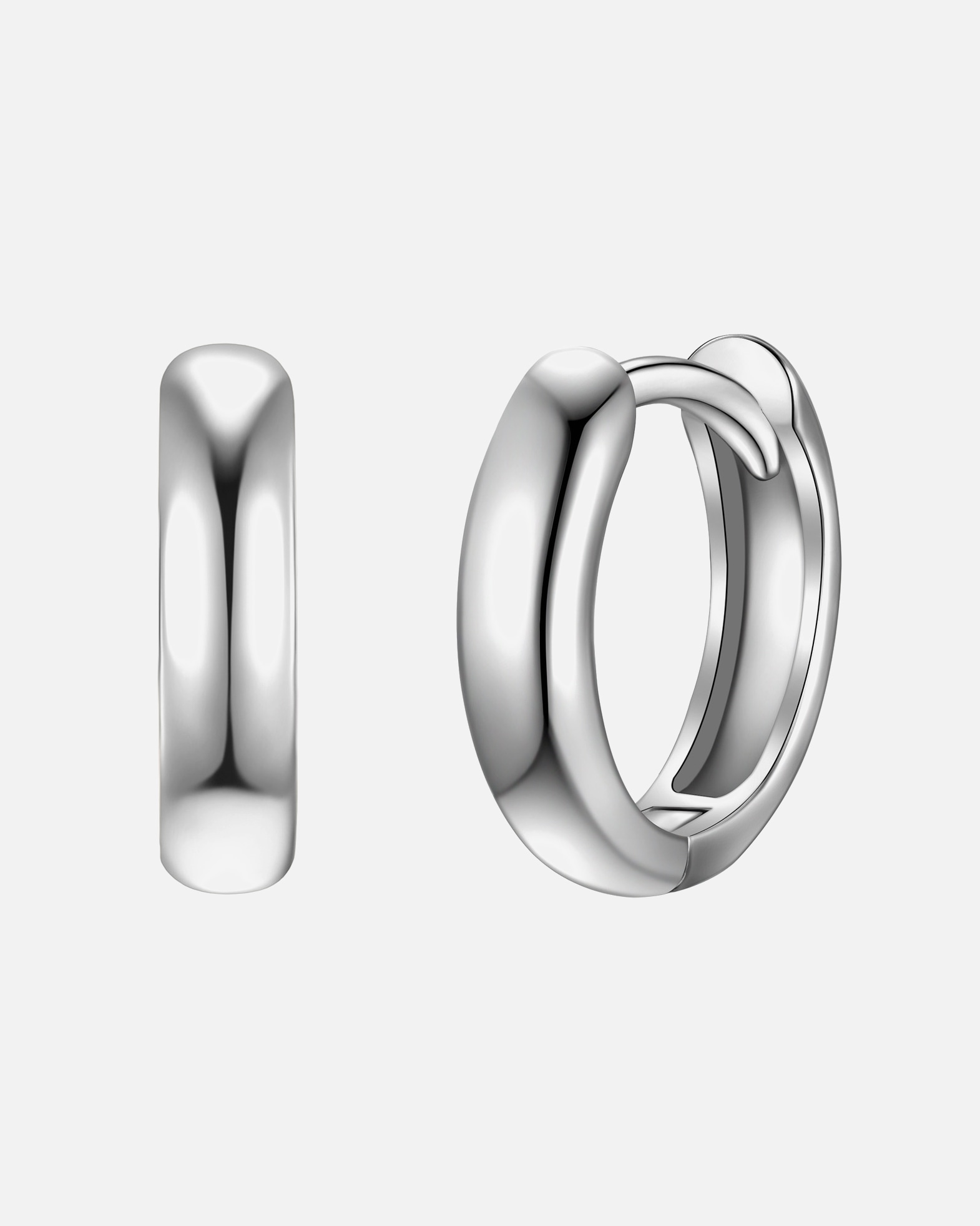 Creolen für Weiblich Rafaela Donata Creolen aus Sterling Silber in Silber 11,9 mm