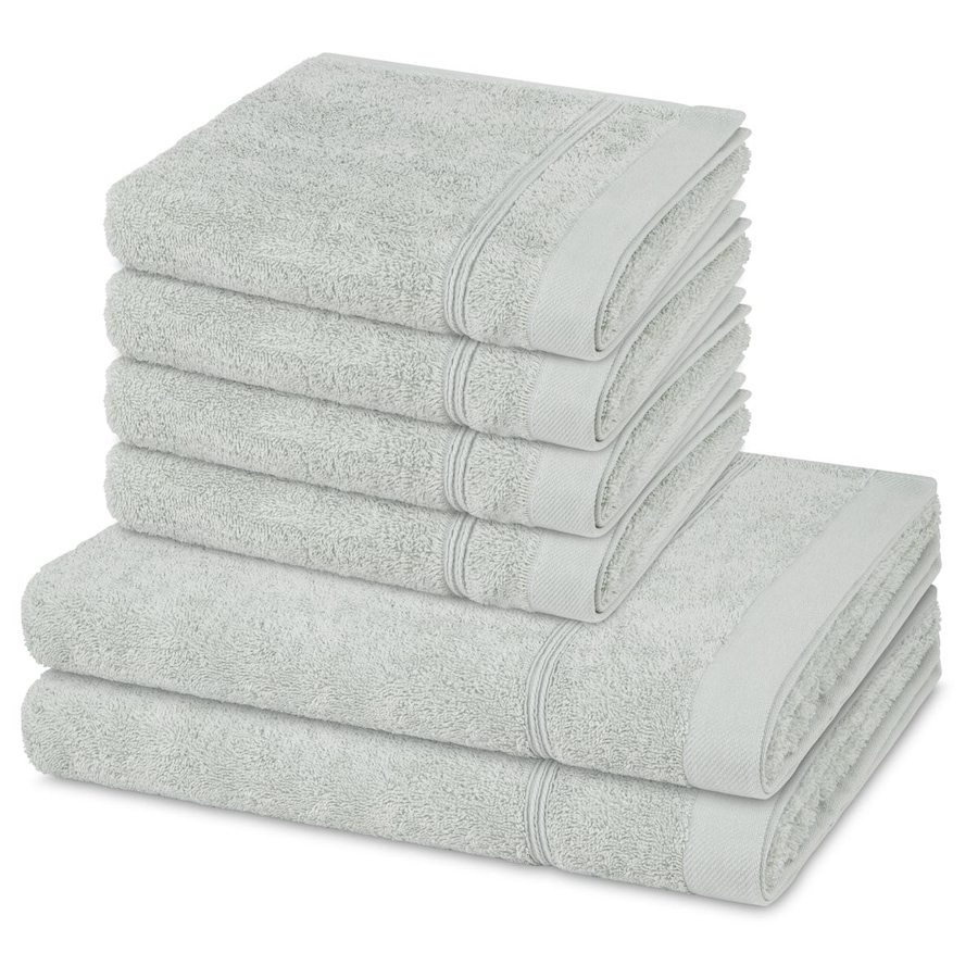 ROSS Handtuch-Set Rubin (6-teilig) Eukalyptus Silber