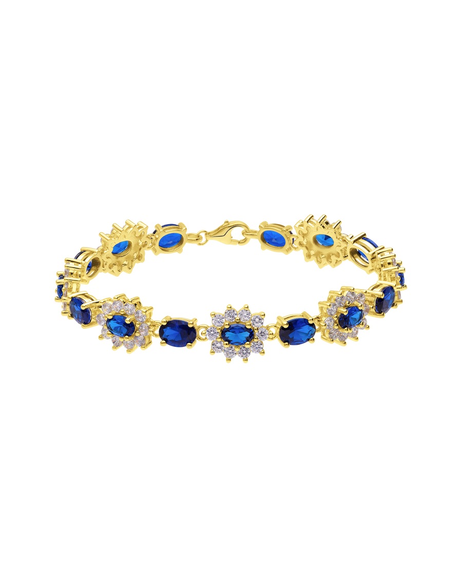 Lucardi Armband 925 Silber Gold - 19.5 Damen