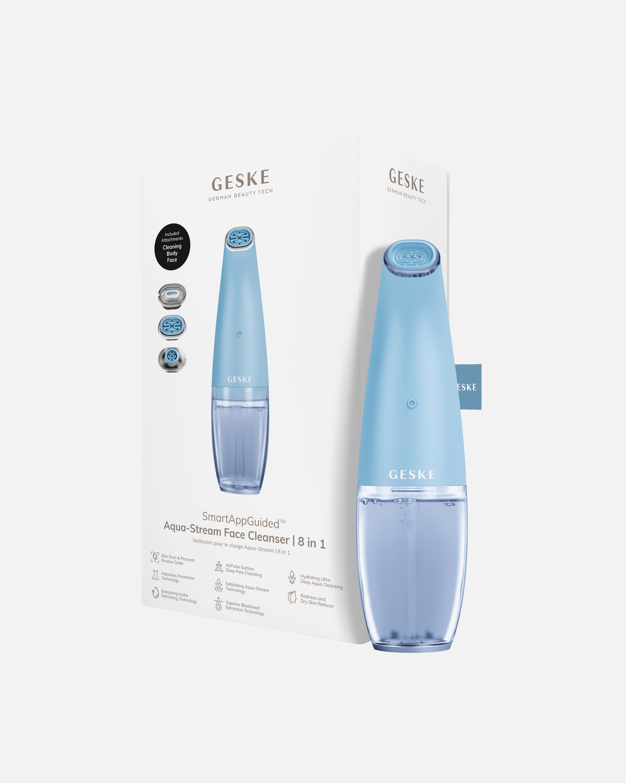 Multifunktionsgerät für Unisex GESKE GESKE SmartAppGuided™ Aqua-Stream Face Cleanser | 8 in 1 Aquamarine