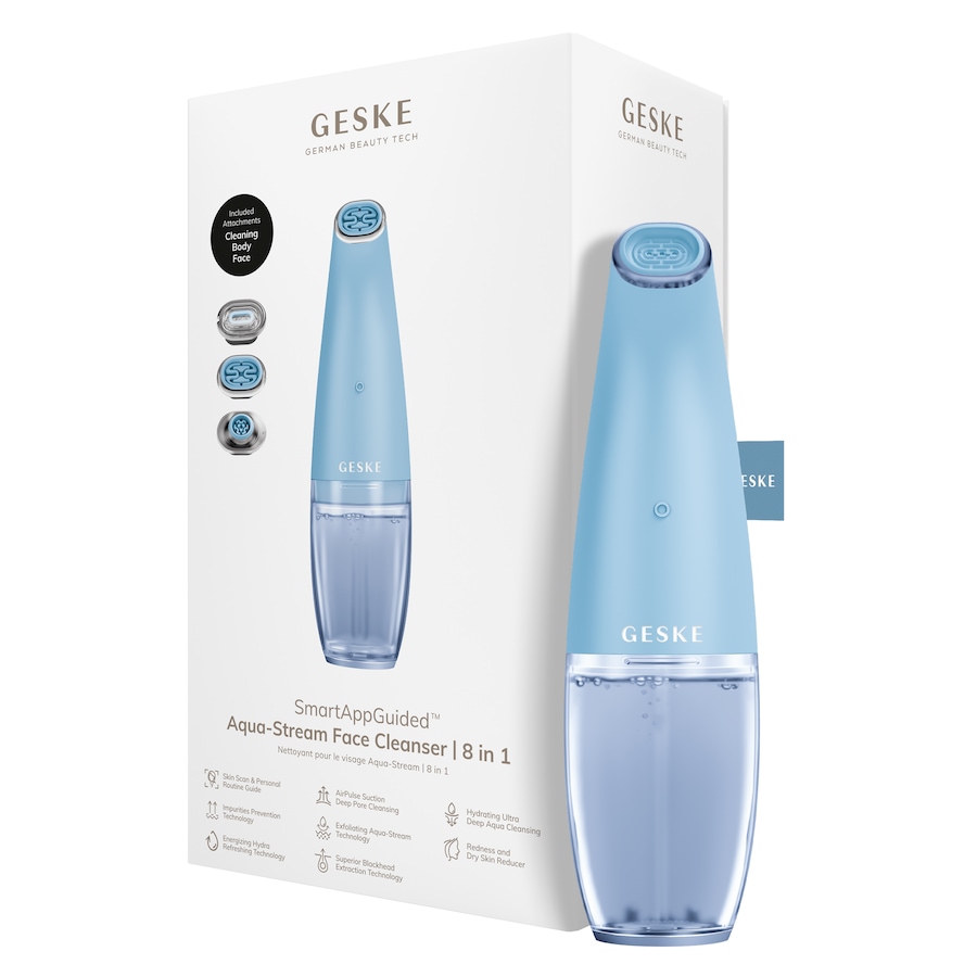 GESKE SmartAppGuided Aqua-Stream Face Cleanser | 8 in 1 Aquamarine