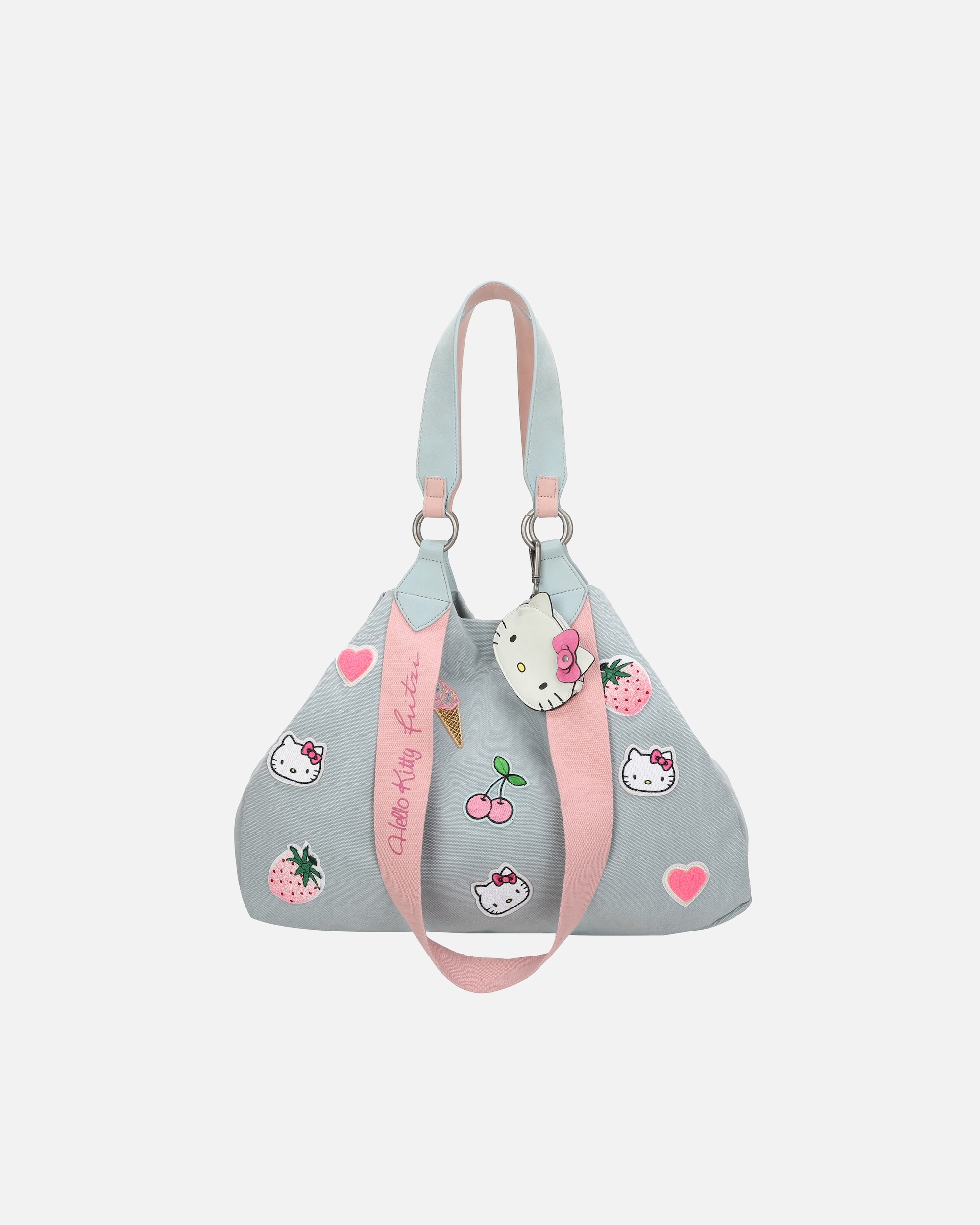 Tasche für Weiblich Hello Kitty x Fitzi Default Brand Line Shopper Hello Kitty fritzi Izzy Medium mit dekorativen, limitierten Hello Kitty-Stickern blau