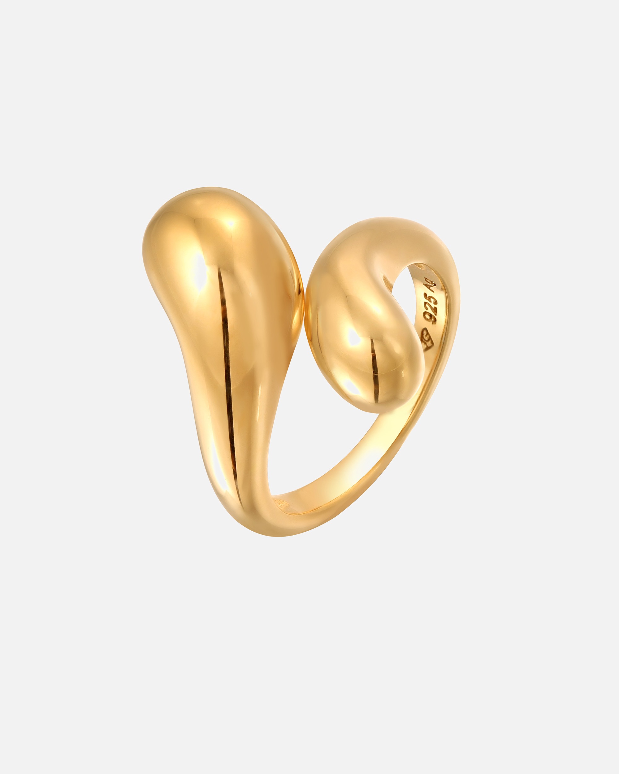 Ring für Weiblich Elli PREMIUM Wickelring Tropfen 925 Sterling Silber 54