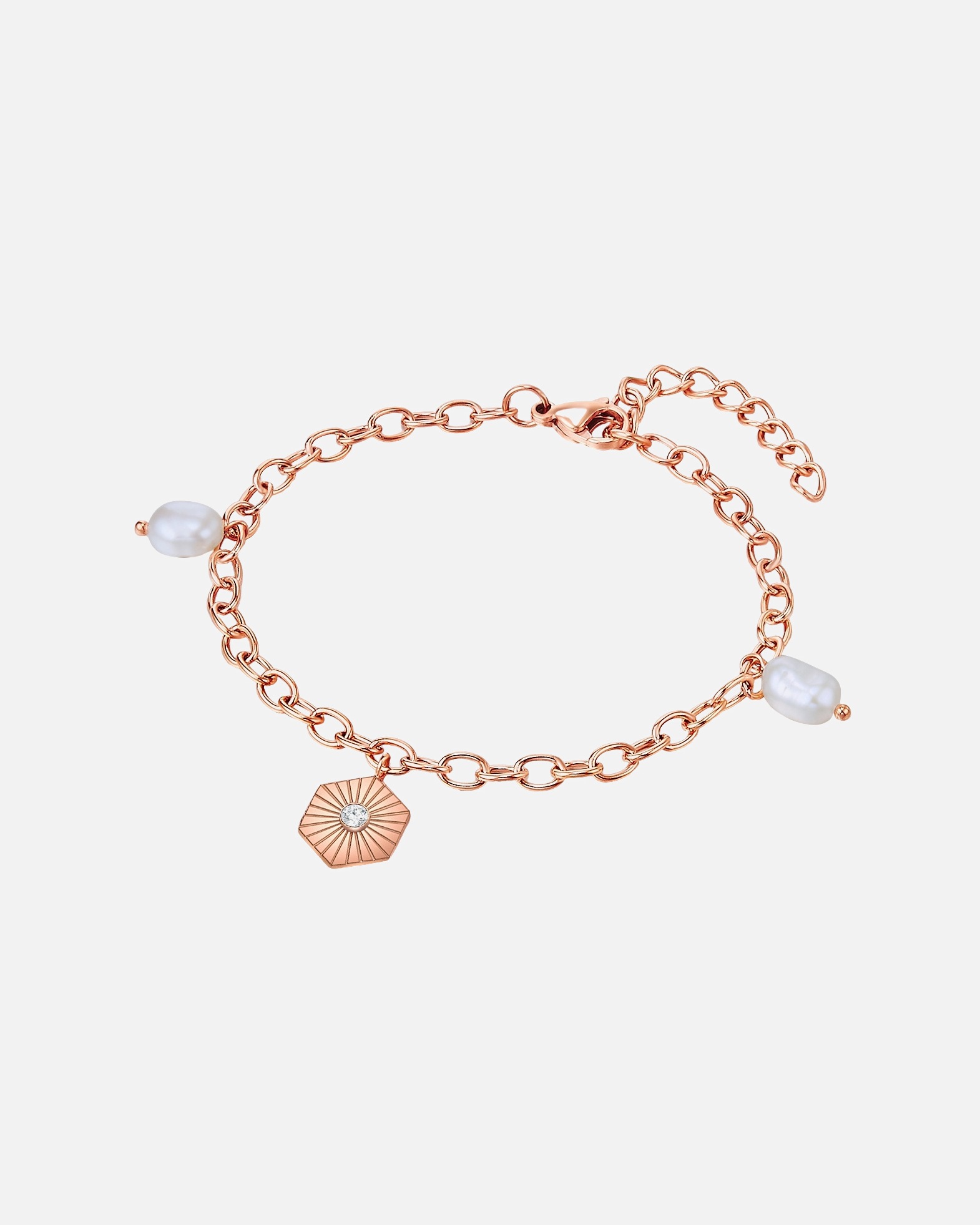 Armband für Weiblich Valero Pearls Armband Edelstahl roségold