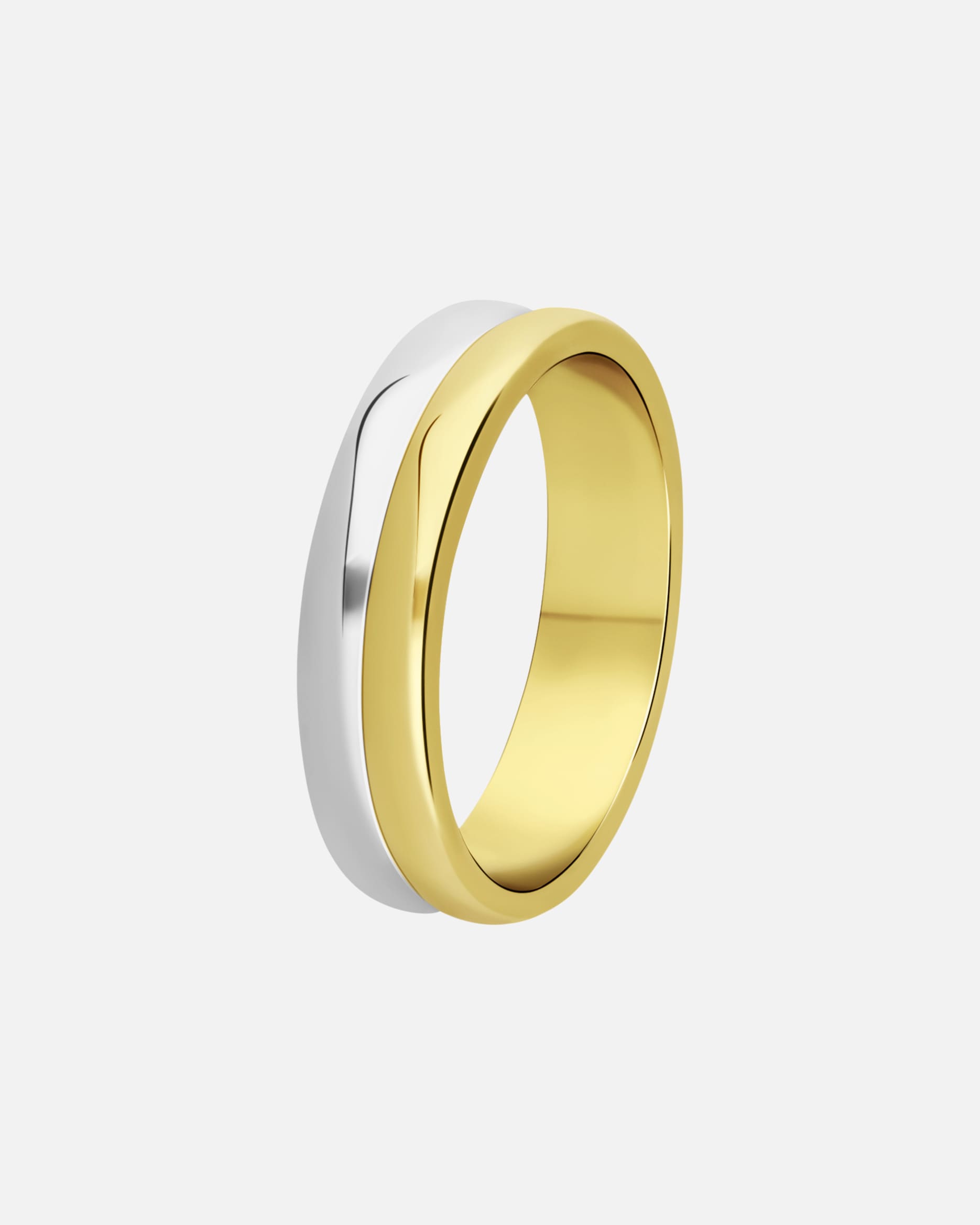 Ring für Weiblich Lucardi Ringe 925 Silber - silbern-goldfarbig 53mm