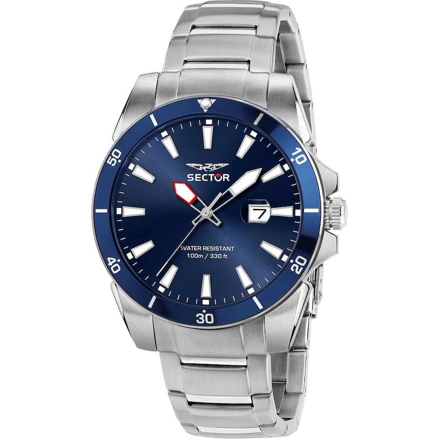 Sector Herrenuhr Edelstahl, Aluminium blau Herren
