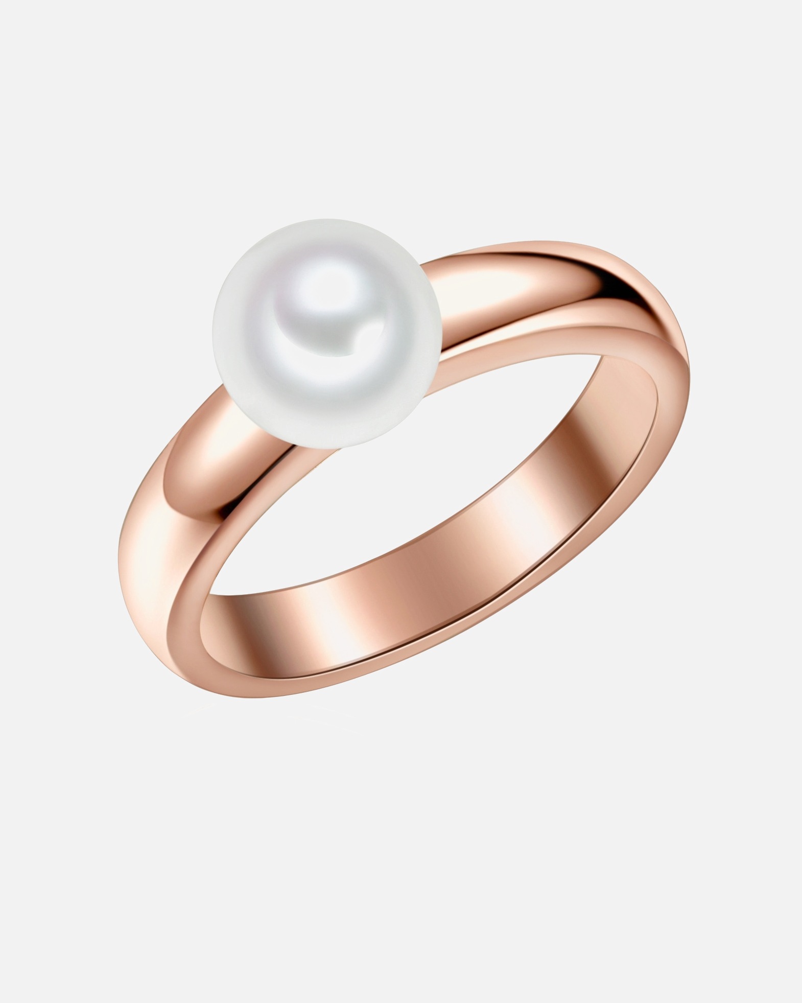 Ring für Weiblich Valero Pearls Ring Sterling Silber Süßwasser-Zuchtperle in Roségold 56