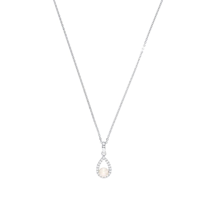 amor Kette mit Anhänger silber Weiss Damen