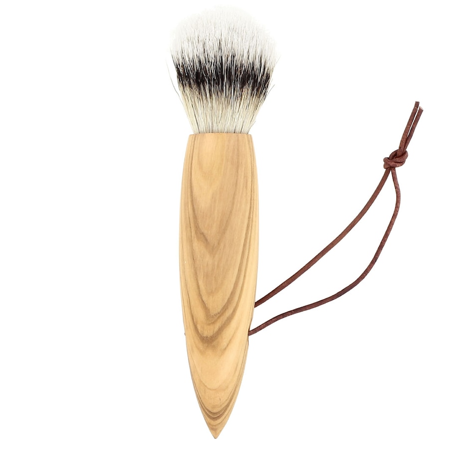 Golddachs Rasierpinsel Olivenholz Dachs-Zupfhaar und Lederriemen 1 pc.