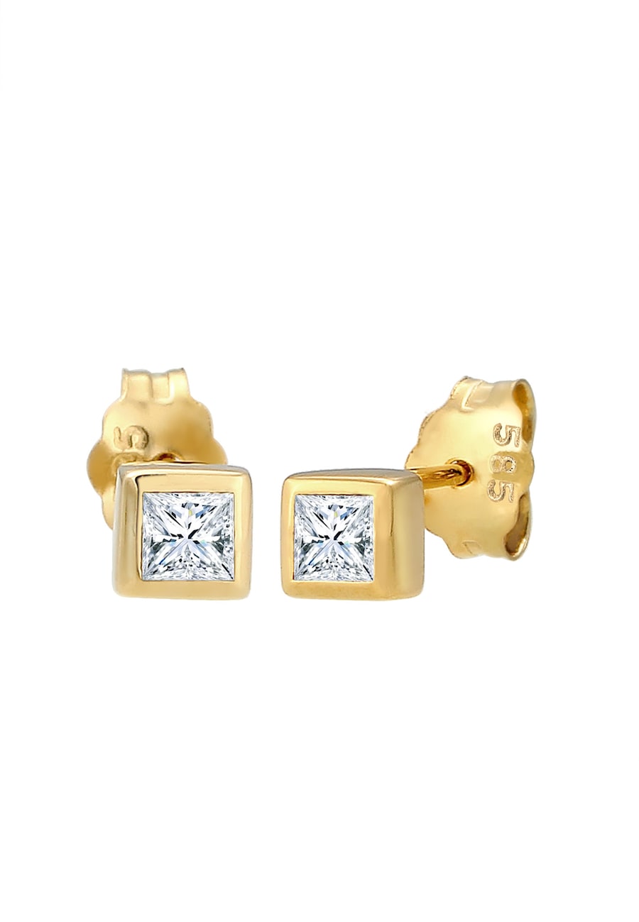 Elli DIAMONDS Prinzessschliff Diamant (0.2 ct.) 585er Gelbgold OneSize Damen