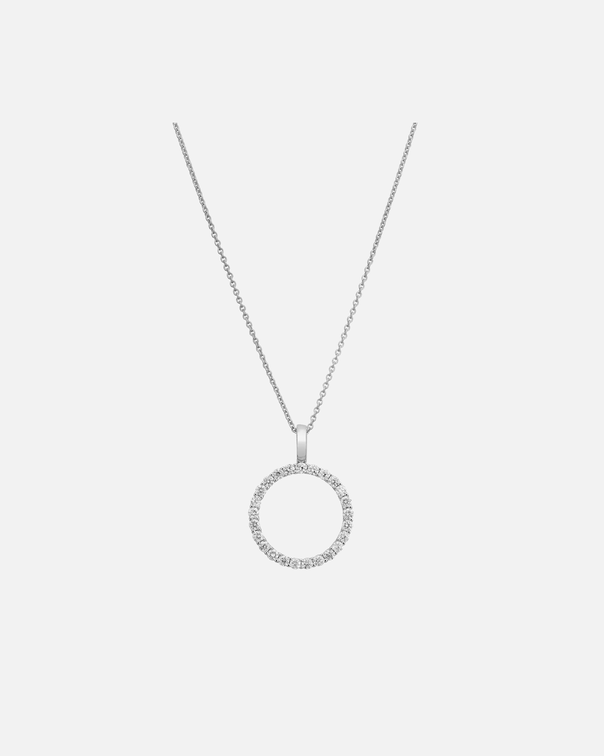 Halskette für Weiblich Lyomi Default Brand Line Anhänger mit Kette 585/- Gold Diamant Lab Grown weiß 0,68ct. 45,0cm