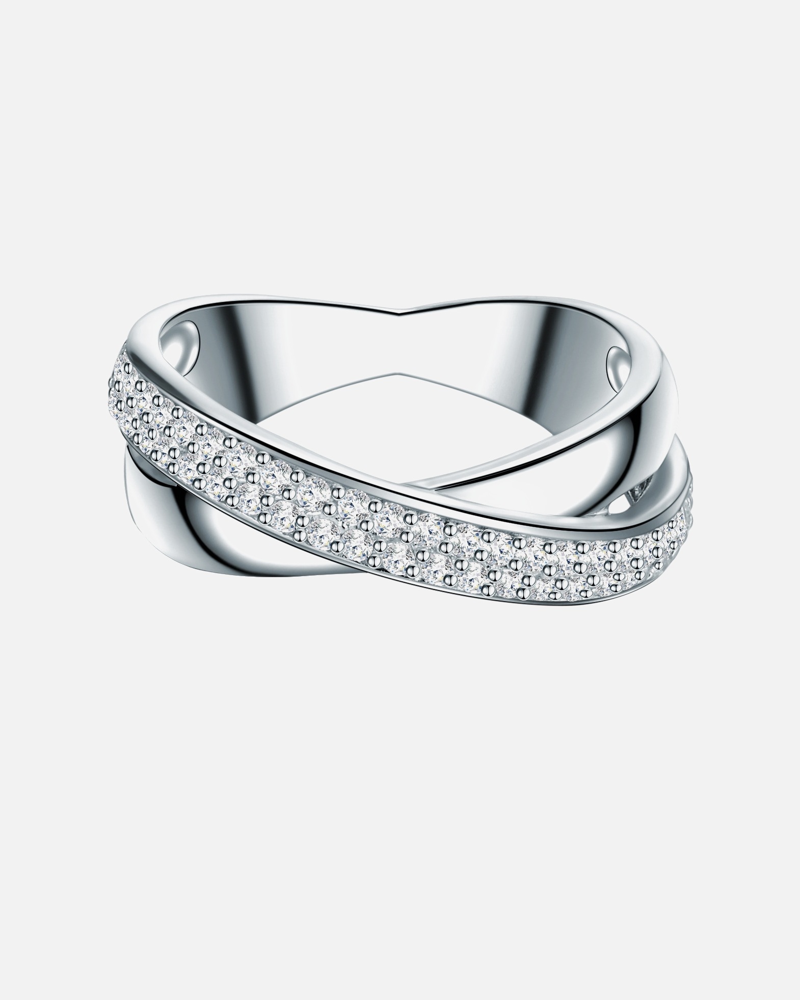 Ring für Weiblich Trilani Ring aus Sterling Silber in silber mit Zirkonia 50