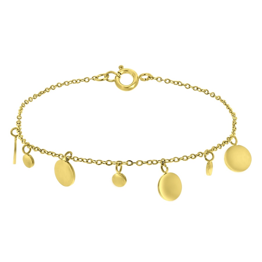 Lucardi Armband Stahl 20cm Gold Damen