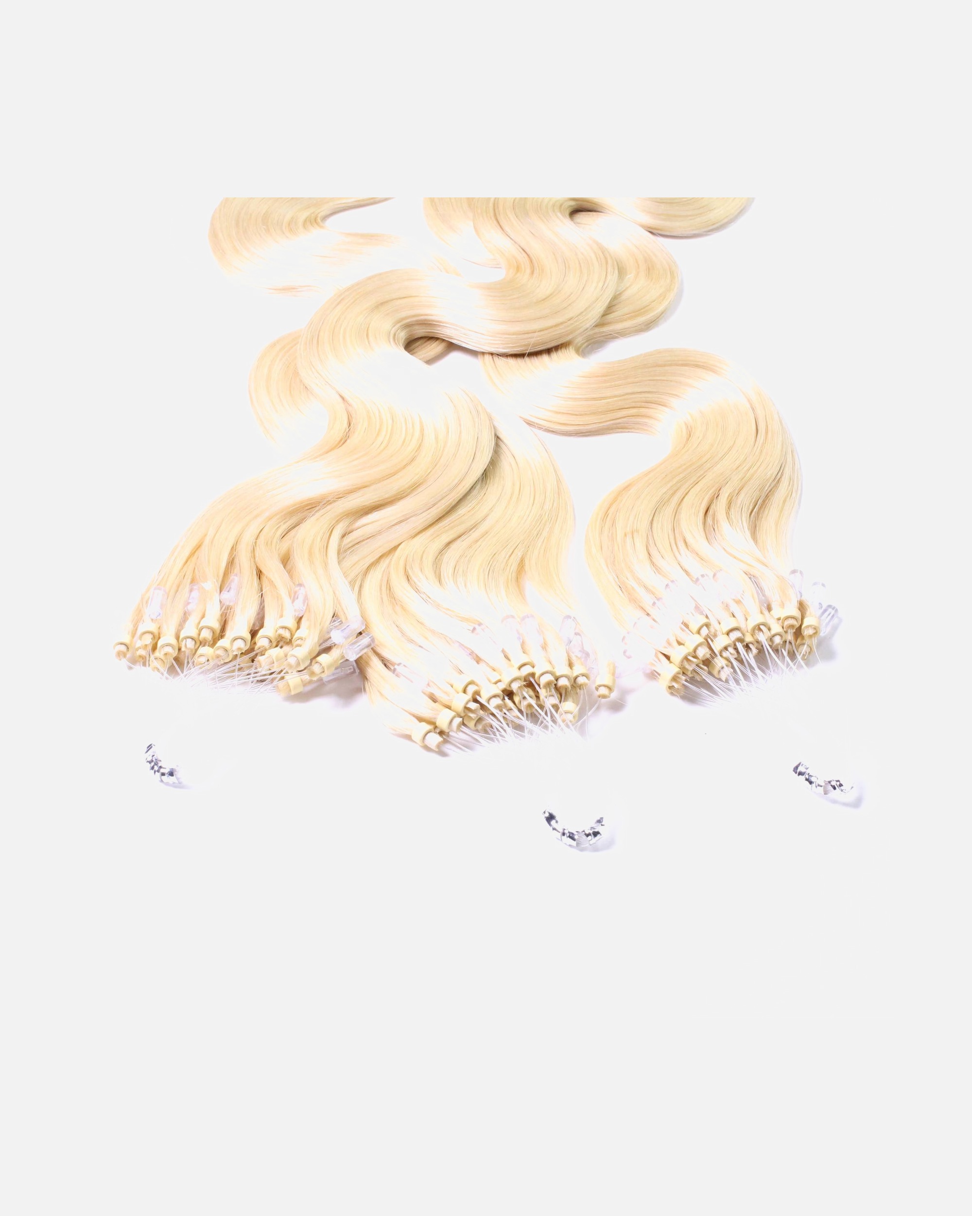 Extensions für Weiblich hair2heart Microring Extensions Echthaar #10/0 Hell-Lichtblond 0.5g 50cm