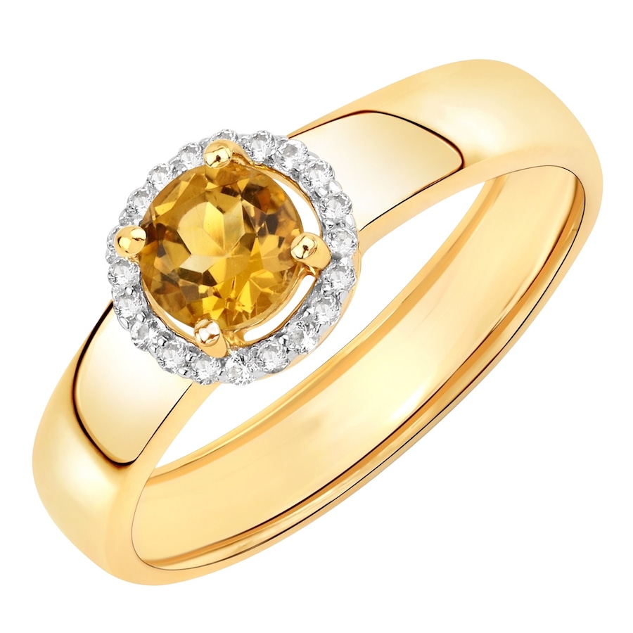 Rafaela Donata Ring Sterling Silber Citrin in Gelbgold 54 Damen