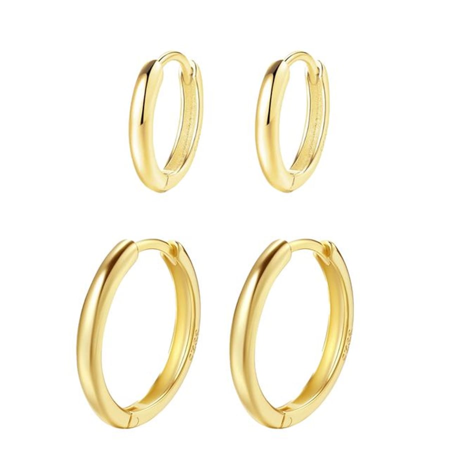 Hey Happiness Grace Ohrring-Set aus 925er Sterlingsilber Gold Hellbraun Damen