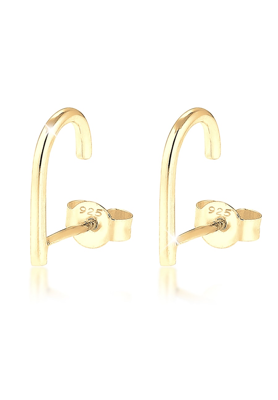 Elli Suspender Geo Minimal 925 Sterling Silber goldfarben Damen