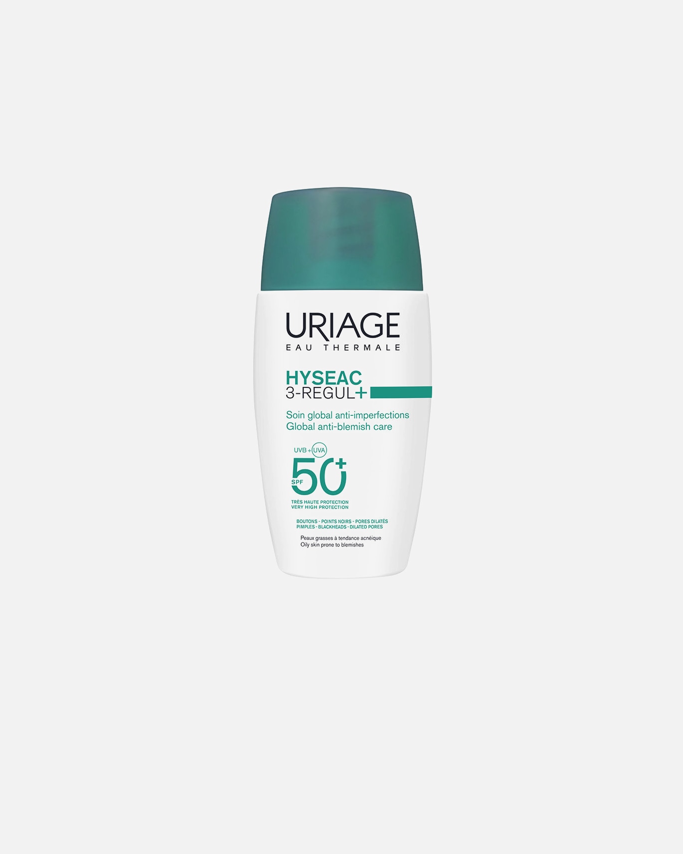 Anti-Akne Pflege für Unisex Uriage HYSEAC 3 REGUL+ Globale Anti-Pickel-Pflege LSF 50+ 50 ml