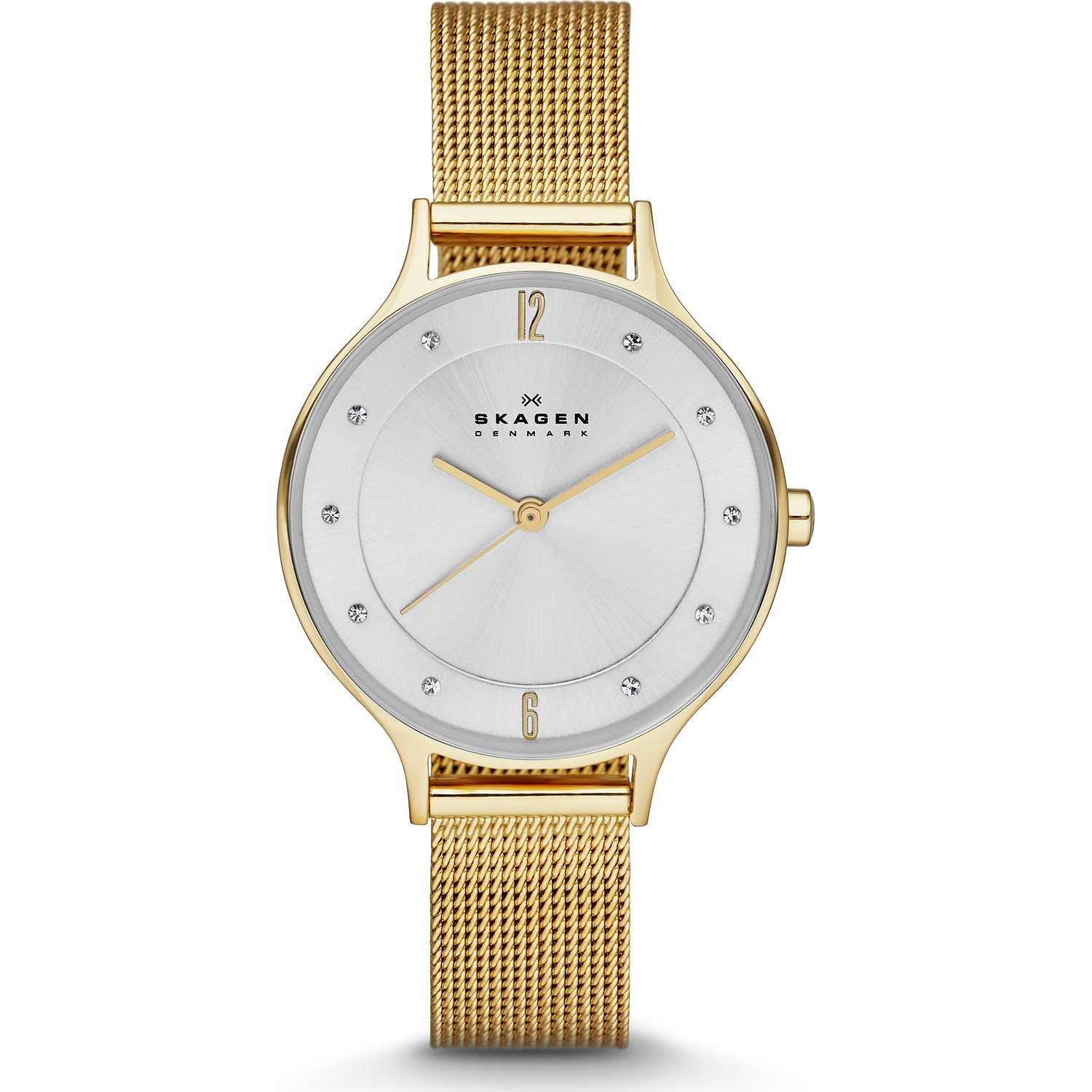 Skagen Skagen Damen-Uhren Analog Quarz Gold Gold Edelstahl