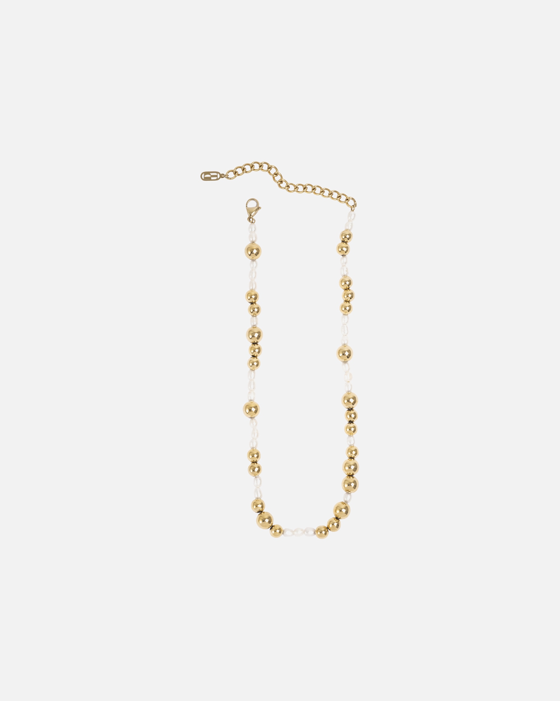 Halskette für Weiblich A&C Oslo – Nordic Design Jewellery Default Brand Line Kette mit Anhänger 'Tone Damli - Pearls' gold