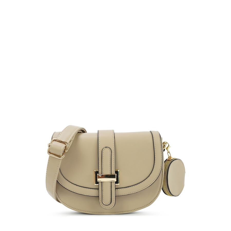 HARPA Handtasche SUNI mit dekorativen Ziernähten braun