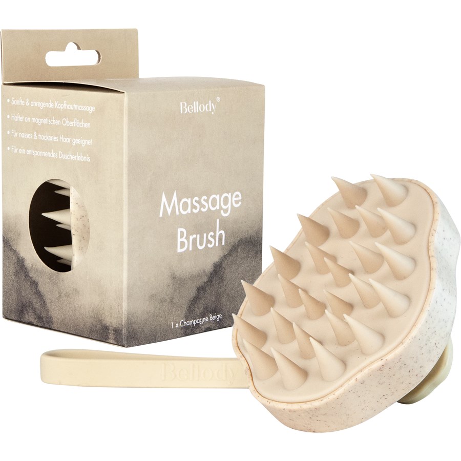 Bellody Scalp Massage Brush Champagne Beige Nude