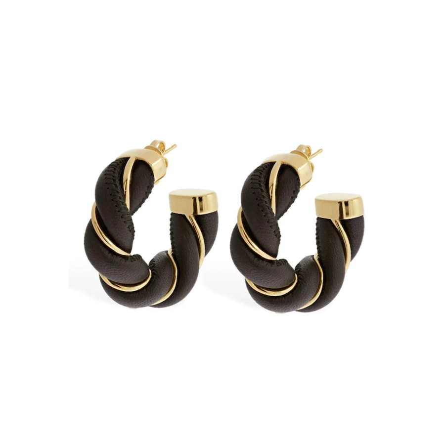 Filippa Firenze Creolen The Catch Im Twisted-Leder-Design gold