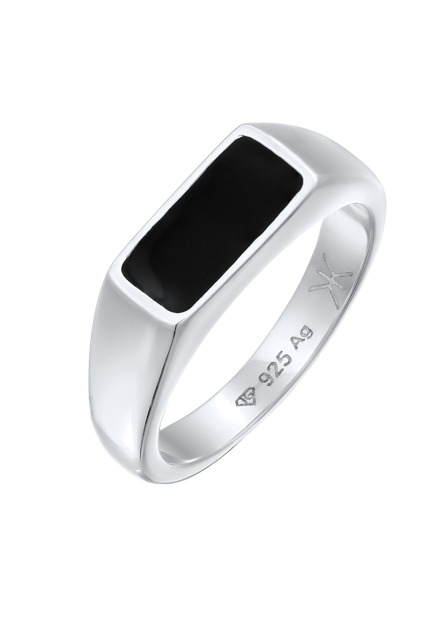 KUZZOI Siegelring Emaille 925 Sterling Silber 66 Herren