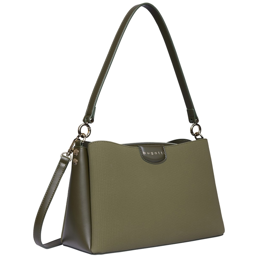 Bugatti Handtasche Leah Shoulder Bag M Olive Grau Damen