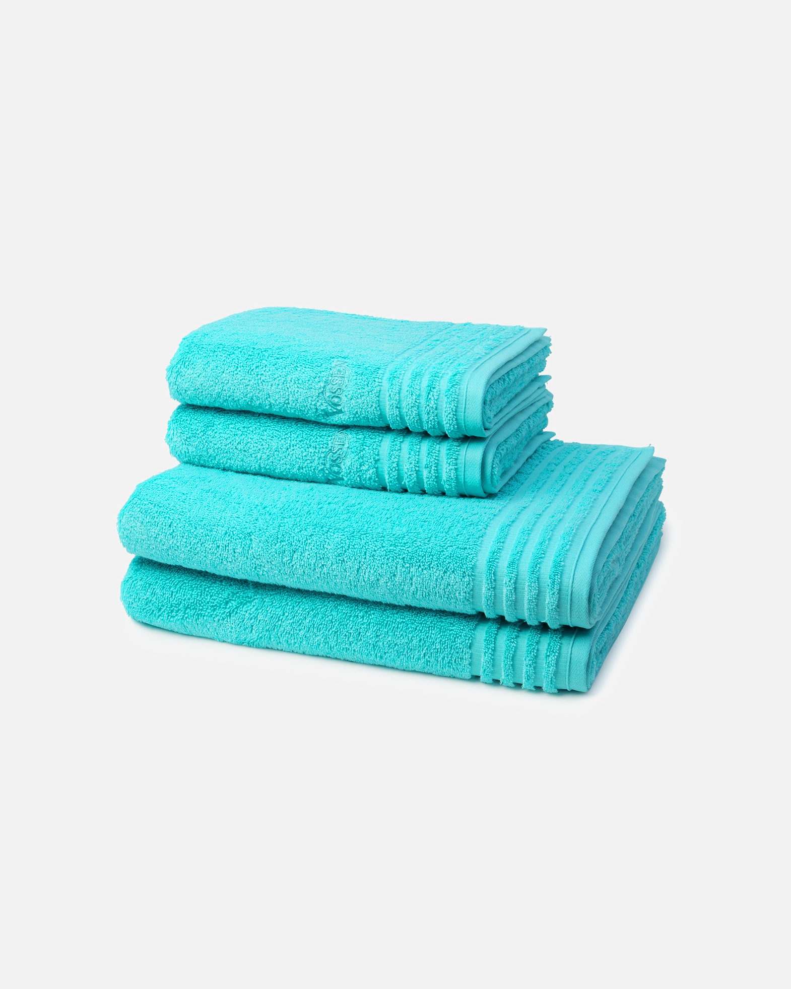 Handtuch für Unisex Vossen Vienna Supersoft 4-teilig Handtuch-Set Light azure