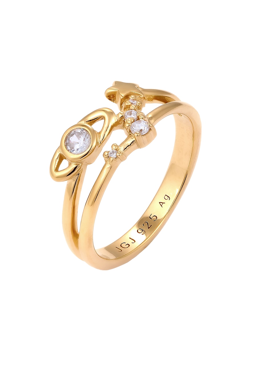 Elli Stern Zirkonia Weiß 925 Sterling Silber 56 Damen