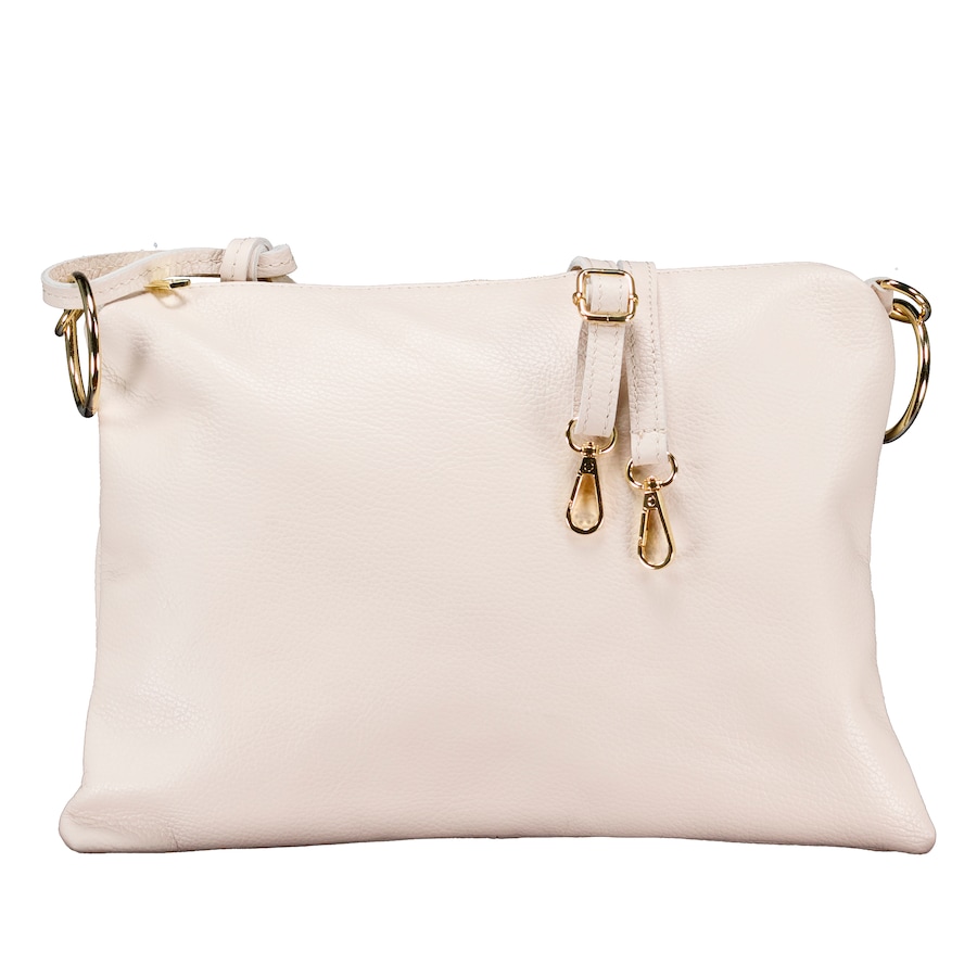 Hausfelder Manufaktur Umhängetasche Dollaro mit Goldfittings Beige Damen