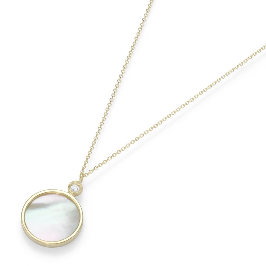 Luigi Merano Kette mit Perlmutt-Einlage und Zirkonia, Gold 375 45 cm Damen