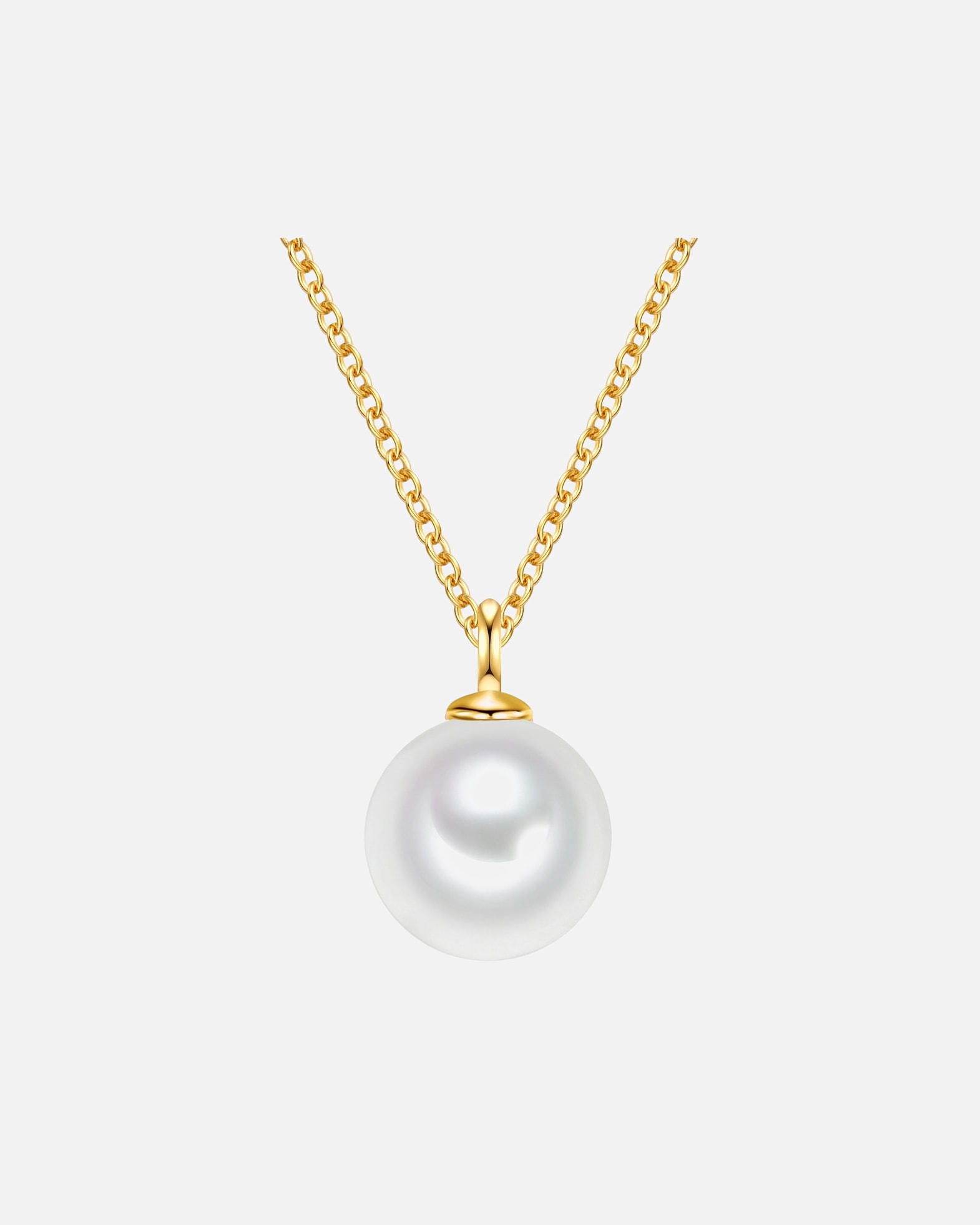 Halskette für Weiblich Glanzstücke München Halskette aus Sterling Silber in Silber mit Muschelkernperle gold
