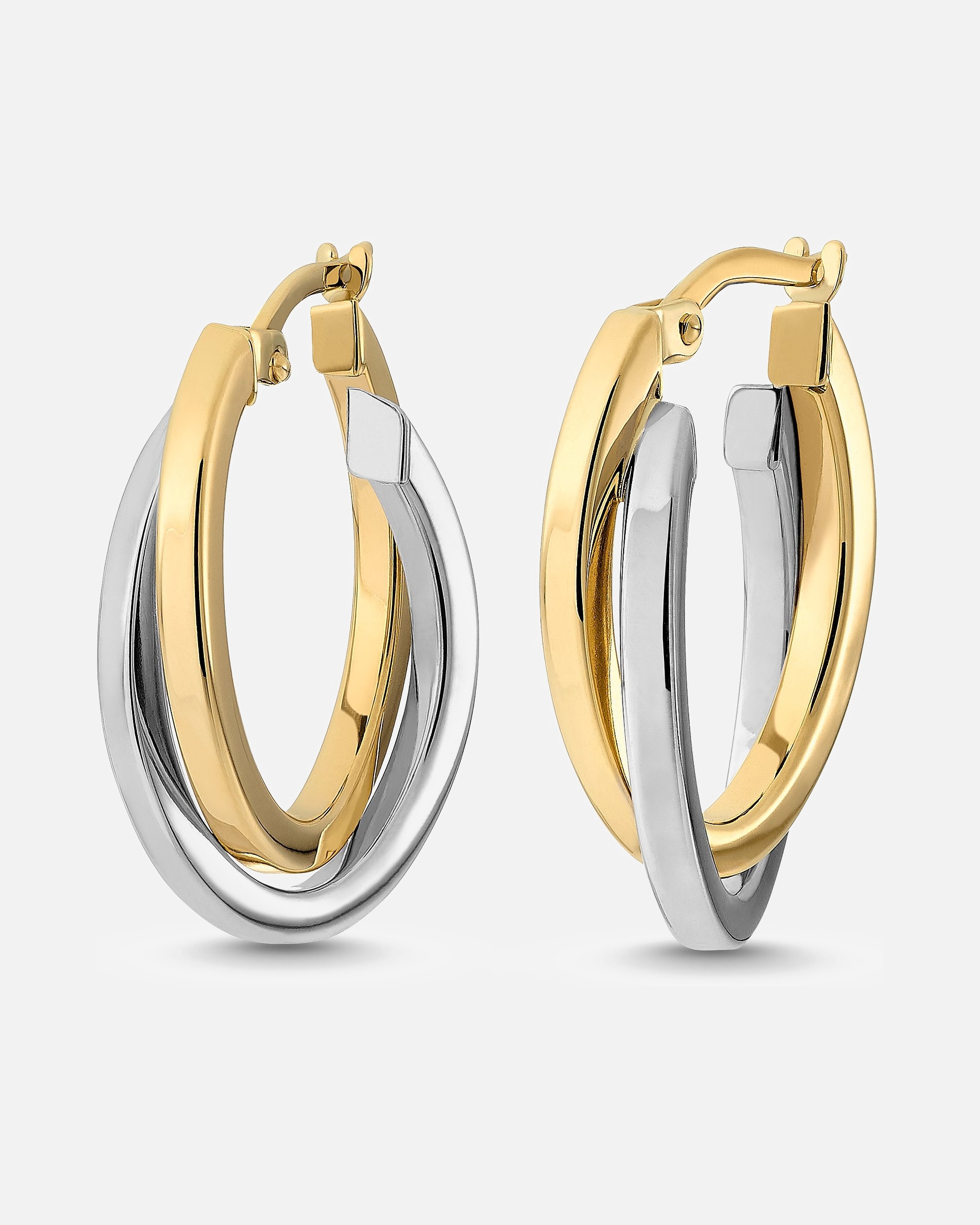 Ohrringe für Weiblich CHRIST Creolen 375er Gelbgold, 375er Weißgold One Size